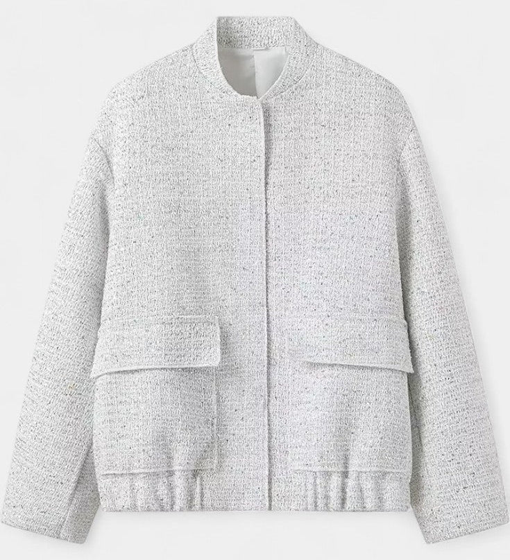 Alvera Chaqueta Texturizada de Invierno con Bolsillos
