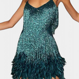 Vestido Mini Plumas Sheril