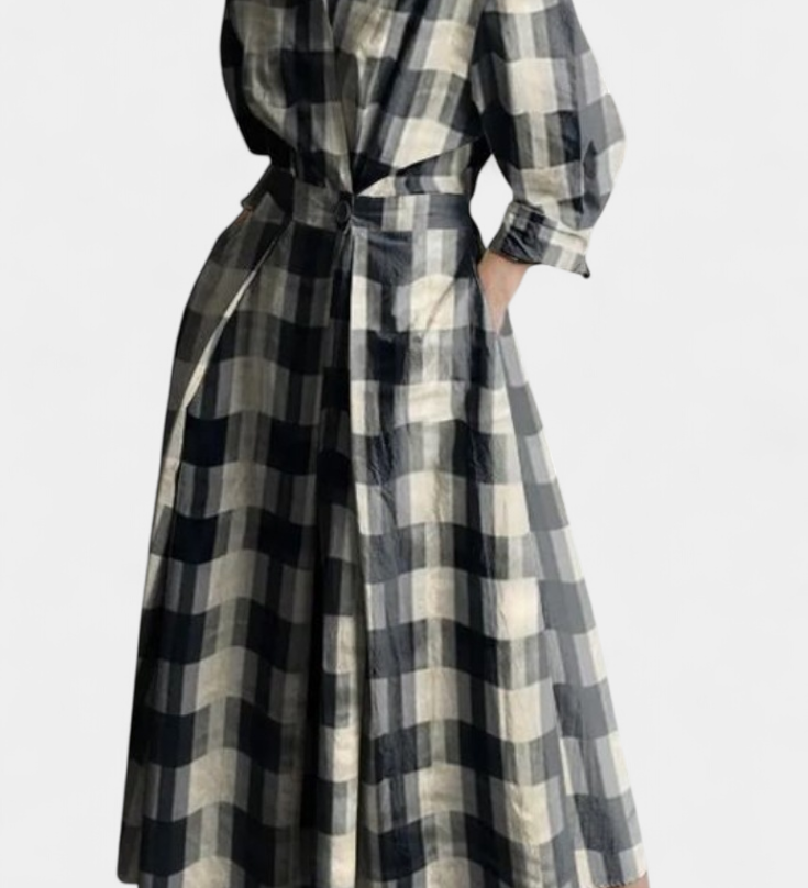 Vestido Maxi de Manga Larga Miriam Retro