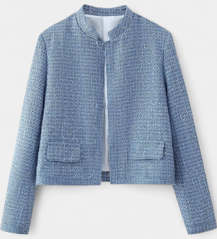 Alvera Chaqueta Texturizada de Invierno con Bolsillos