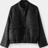Alvera Chaqueta Texturizada de Invierno con Bolsillos