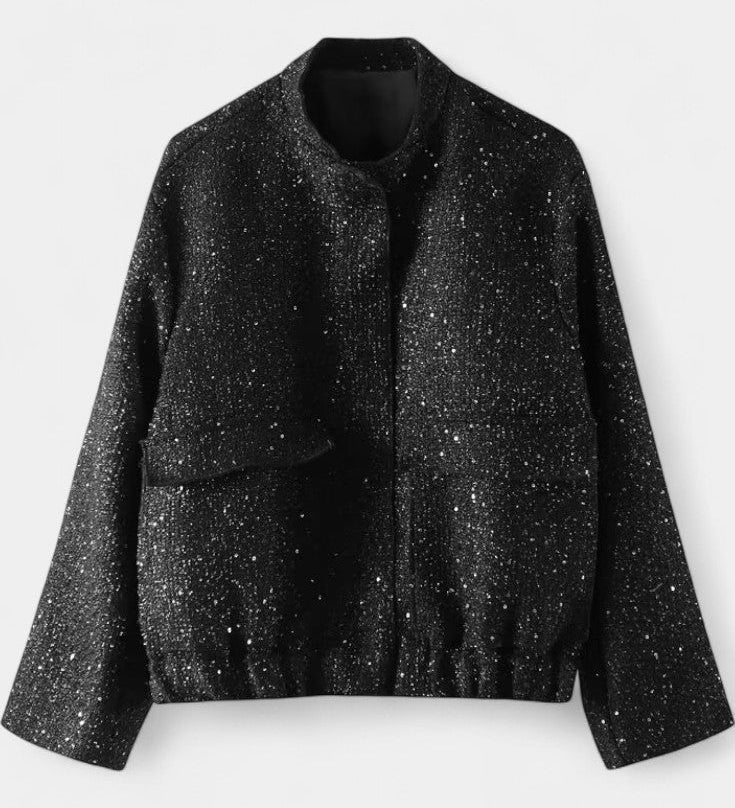 Alvera Chaqueta Texturizada de Invierno con Bolsillos
