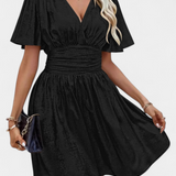 Vestido Adalee para Damas con Escote en V y Cintura Cruzada