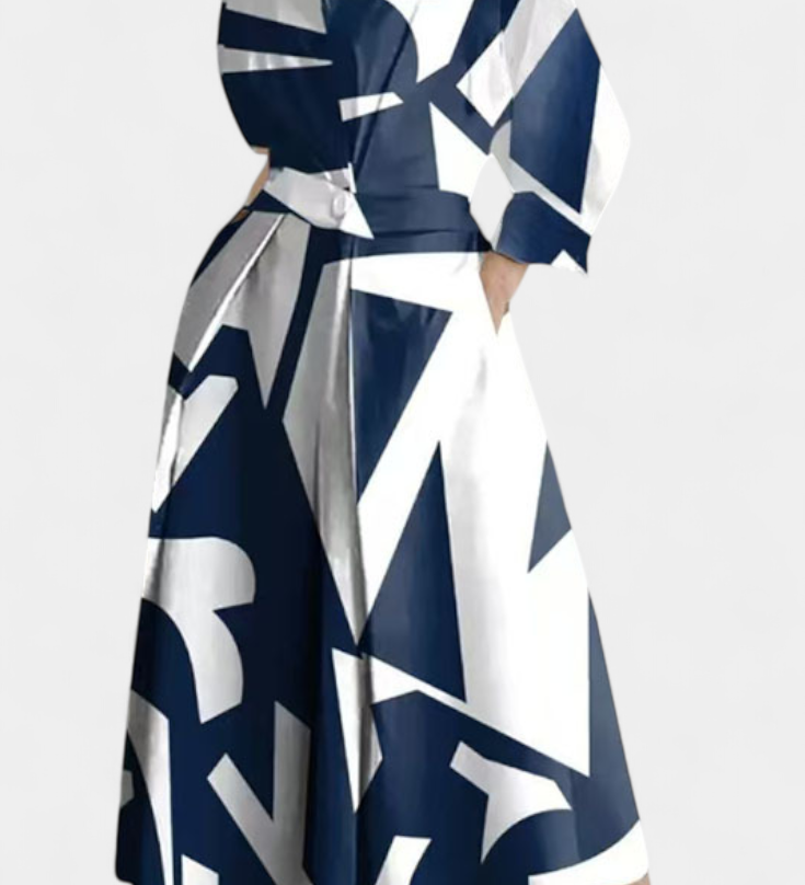 Vestido Maxi de Manga Larga Miriam Retro