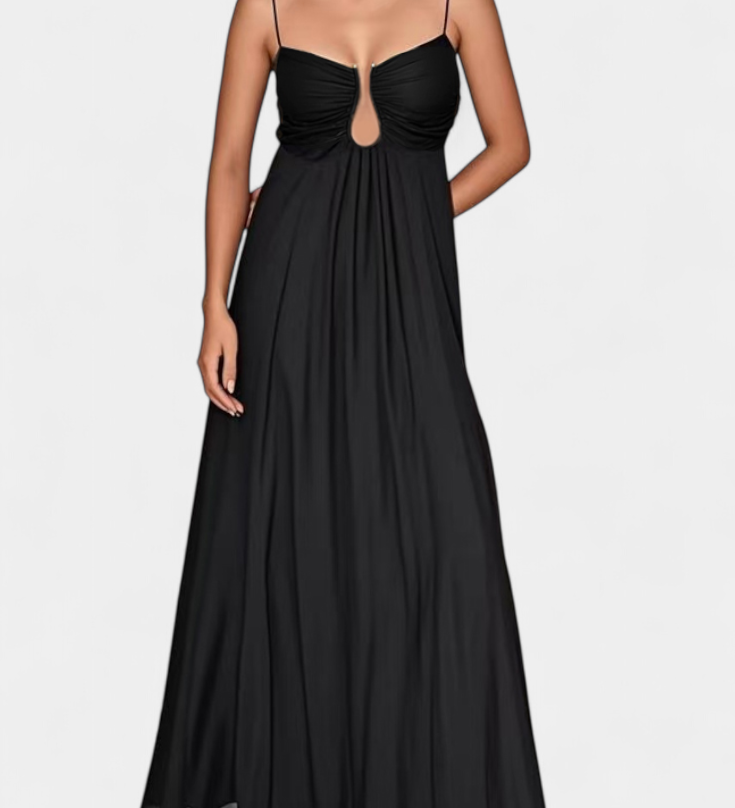 Vestido Elettra Maxi con Tirantes Finos y Caída Fluida