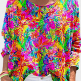 Blusa Oversized Omari con Estampado Bohemio Retro