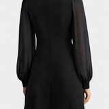 Vestido Jacequeline A-Line con Botones y Cuello Redondo