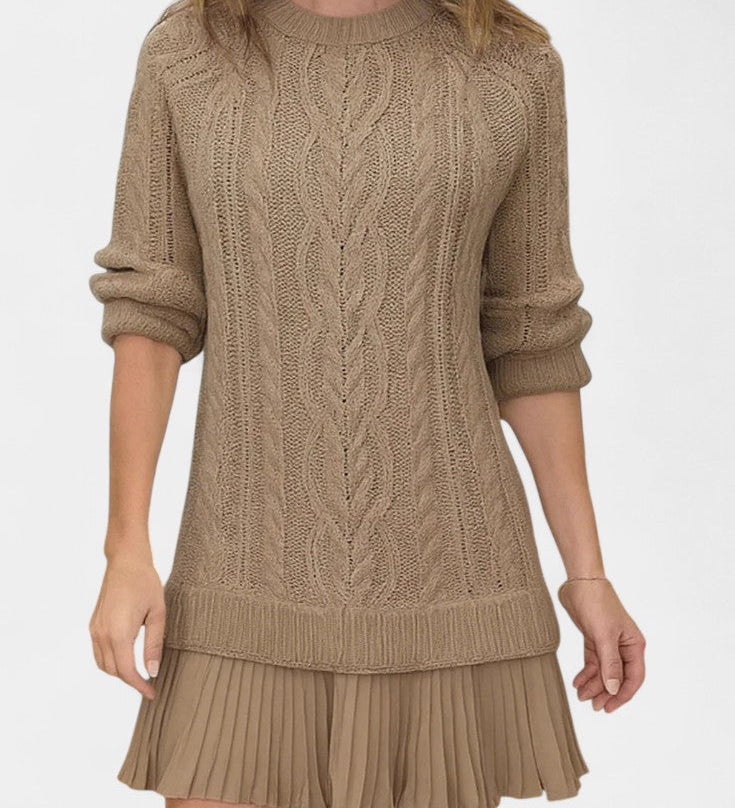 Vestido Mini de Punto Daina con Forma Torcida