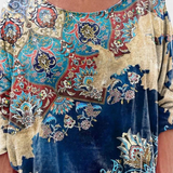 Blusa Oversized Omari con Estampado Bohemio Retro