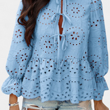 Top Bohemio Kayden de Encaje con Corte Fluido