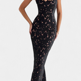 Vestido Largo Festivo Vasanta con Tirantes de Lazo