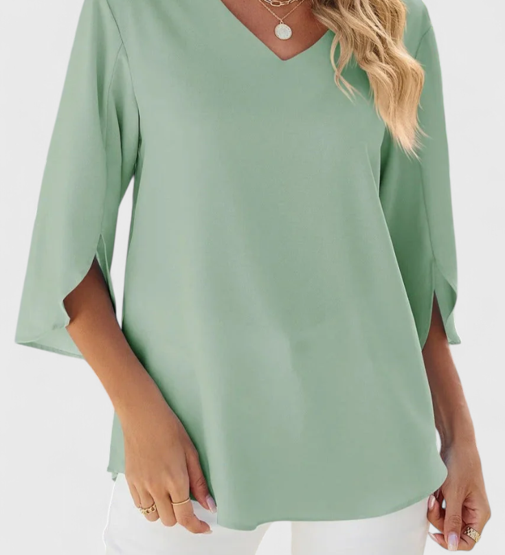 Blusa Casual Tabitha con Corte Suelto y Estilo Sofisticado