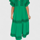 Vestido Maxi Boho Allona con Escote en V y Corte Relajado