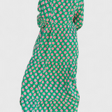 Vestido Aroa Boho con Estampado Artístico y Silueta Fluida