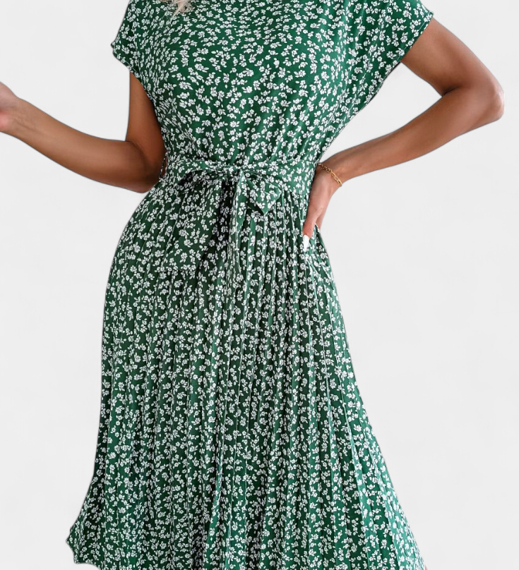 Vestido Midi Floral Galilea con Inspiración Campestre