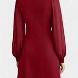 Vestido Jacequeline A-Line con Botones y Cuello Redondo