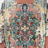 Blusa Oversized Omari con Estampado Bohemio Retro