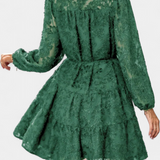 Vestido Camisa Soreia con Mangas Largas Texturizadas