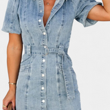 Vestido Mini de Denim Lavado Orlena