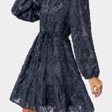 Vestido Camisa Soreia con Mangas Largas Texturizadas