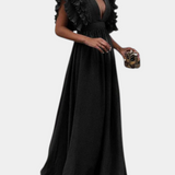 Vestido Maxi Elegante Lucera con Mangas Acampanadas
