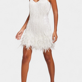 Vestido Mini Plumas Sheril