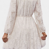 Vestido Camisa Soreia con Mangas Largas Texturizadas