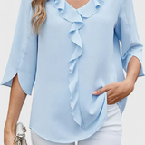 Blusa Casual Annemiek con Corte Suelto y Estilo Sofisticado