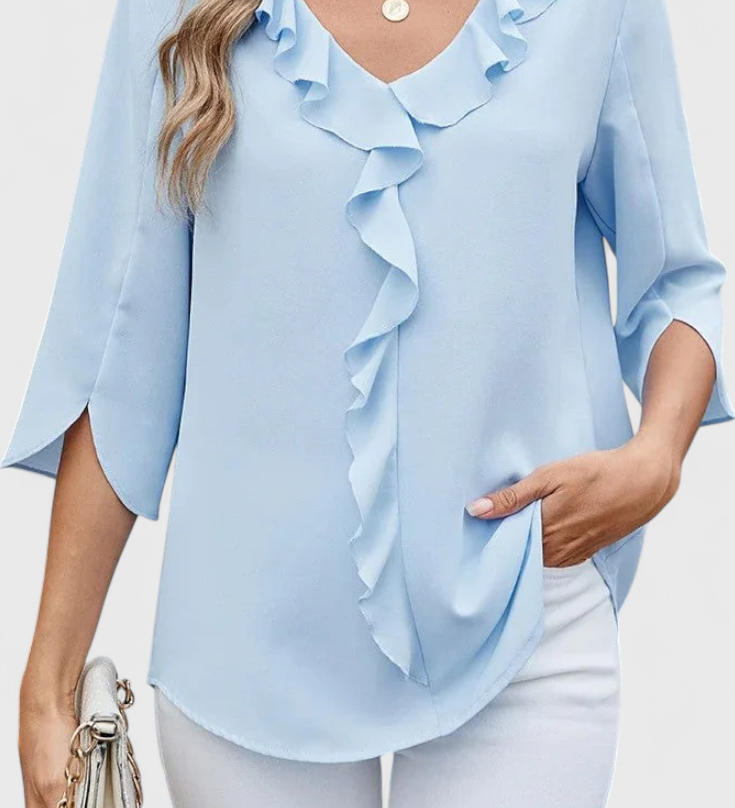 Blusa Casual Annemiek con Corte Suelto y Estilo Sofisticado