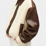 Chaqueta de Punto con Bloques de Color