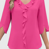 Blusa Casual Annemiek con Corte Suelto y Estilo Sofisticado
