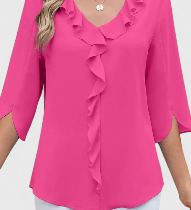 Blusa Casual Annemiek con Corte Suelto y Estilo Sofisticado