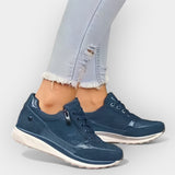 Zapatillas anatómicas con cierre de cremallera