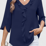 Blusa Casual Annemiek con Corte Suelto y Estilo Sofisticado