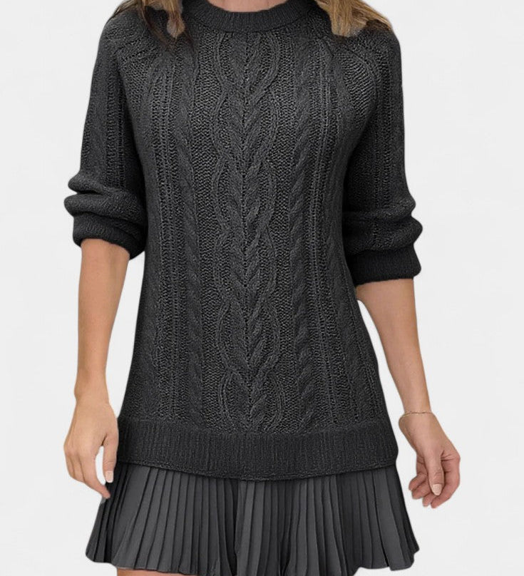 Vestido Mini de Punto Daina con Forma Torcida