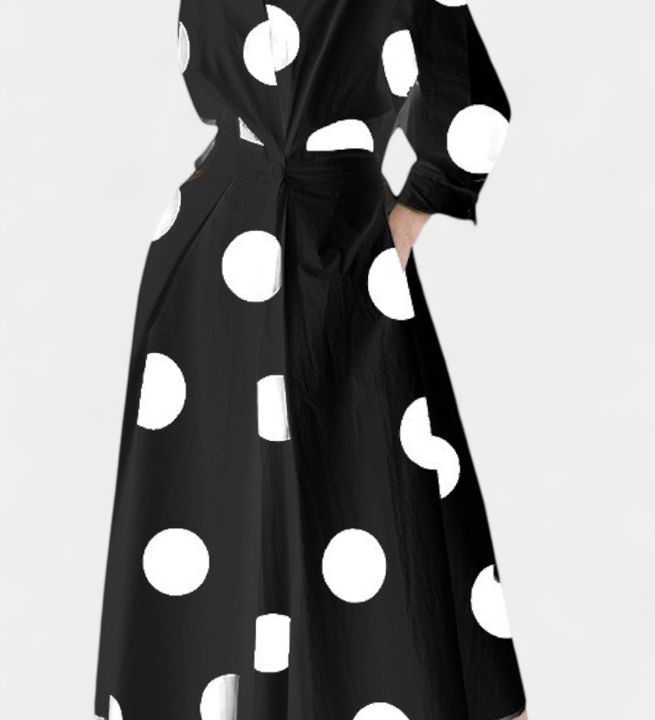 Vestido Maxi de Manga Larga Miriam Retro