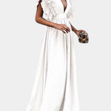 Vestido Maxi Elegante Lucera con Mangas Acampanadas