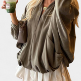 Maude Chaqueta Verde Oliva con Mangas Abullonadas