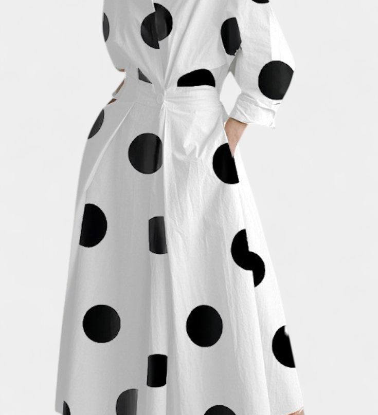 Vestido Maxi de Manga Larga Miriam Retro