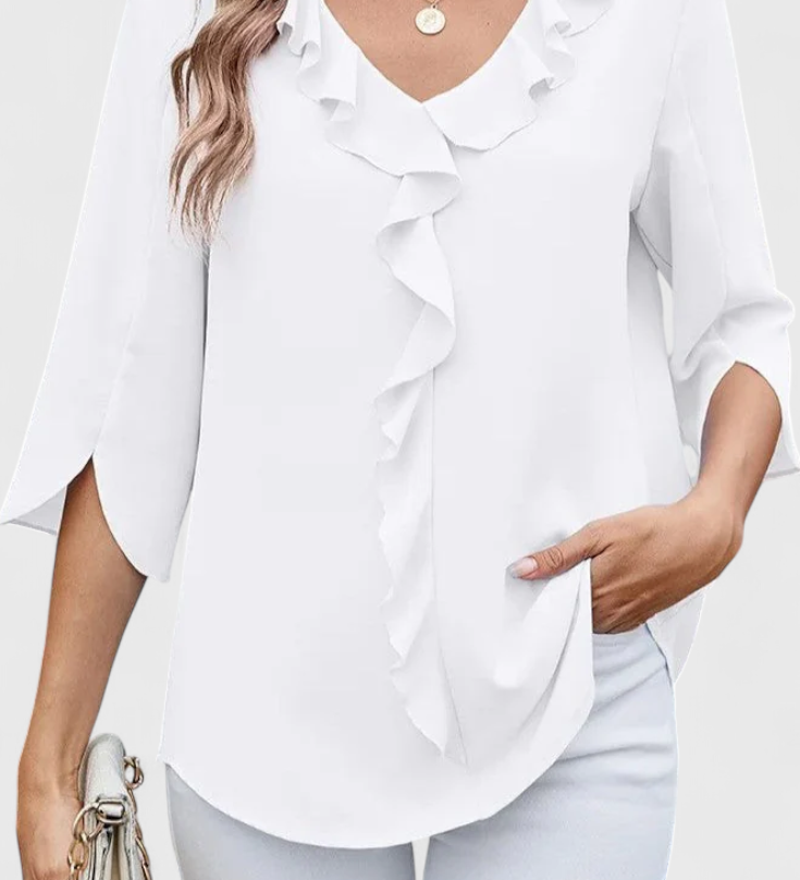 Blusa Casual Annemiek con Corte Suelto y Estilo Sofisticado