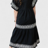 Vestido Maxi Boho Allona con Escote en V y Corte Relajado