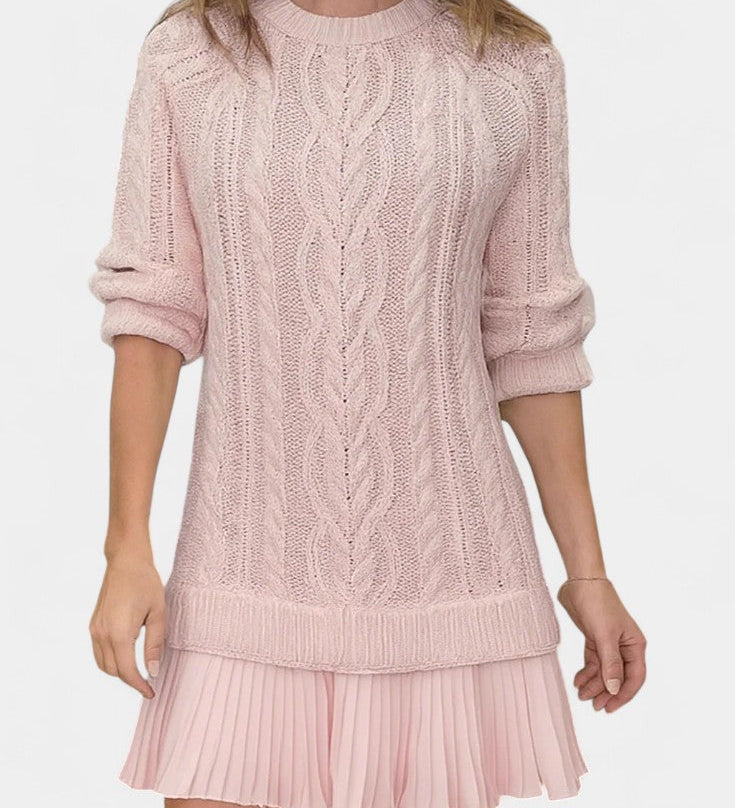 Vestido Mini de Punto Daina con Forma Torcida