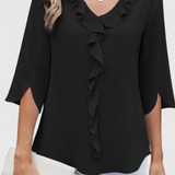 Blusa Casual Annemiek con Corte Suelto y Estilo Sofisticado