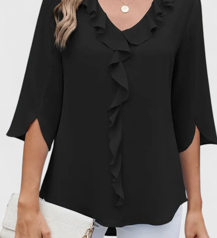 Blusa Casual Annemiek con Corte Suelto y Estilo Sofisticado