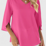 Blusa Casual Tabitha con Corte Suelto y Estilo Sofisticado
