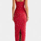 Vestido Largo Festivo Vasanta con Tirantes de Lazo