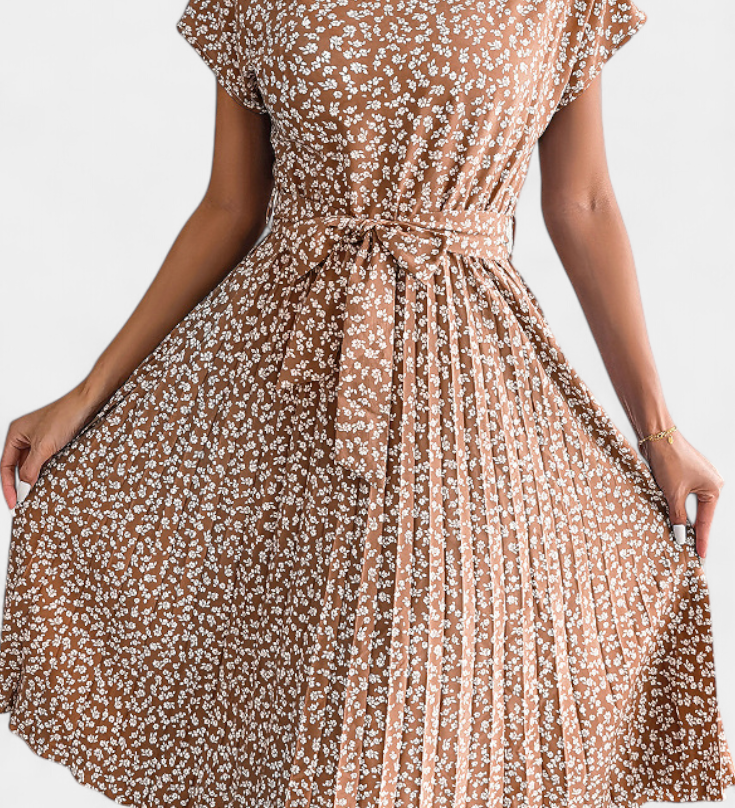 Vestido Midi Floral Galilea con Inspiración Campestre
