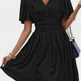 Vestido Adalee para Damas con Escote en V y Cintura Cruzada
