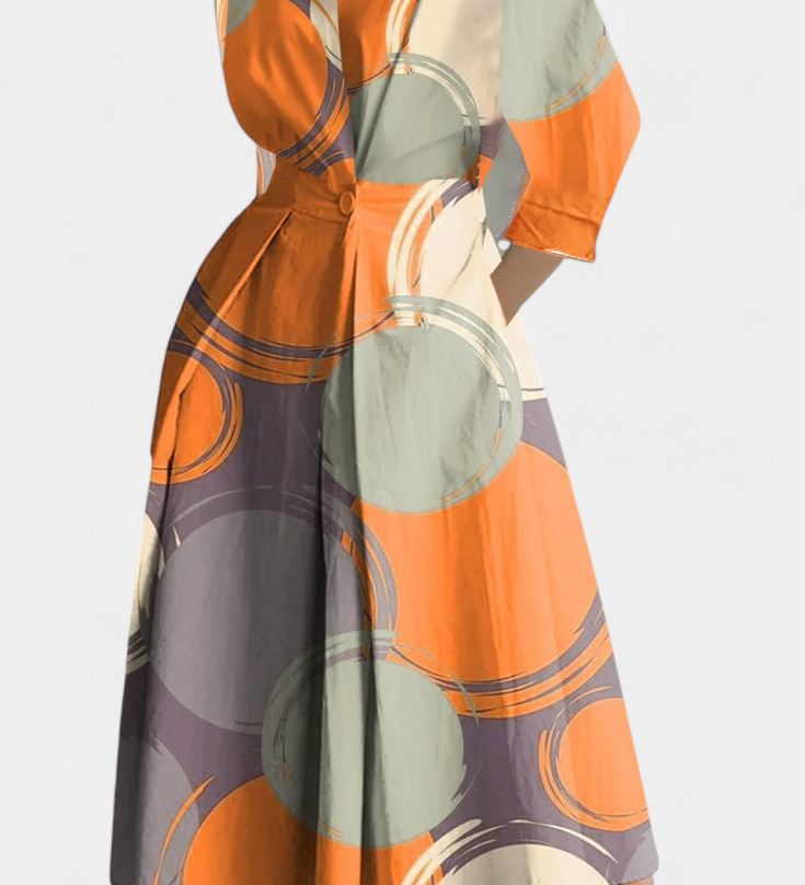 Vestido Maxi de Manga Larga Miriam Retro