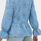 Top Bohemio Kayden de Encaje con Corte Fluido